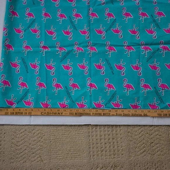 Vintage  Flamingo Fabric - Picture 6 of 6